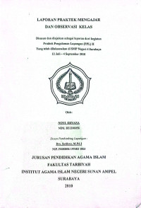 Image of Laporan Praktik Mengajar dan Observasi Kelas