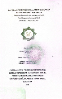 Image of Laporan Praktik Pengalaman Lapangan di SMP Negeri 4 Surabaya